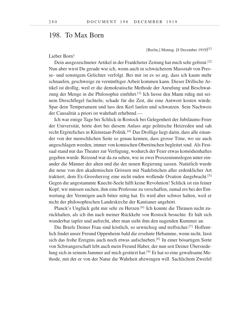 Volume 9: The Berlin Years: Correspondence January 1919-April 1920 page 280