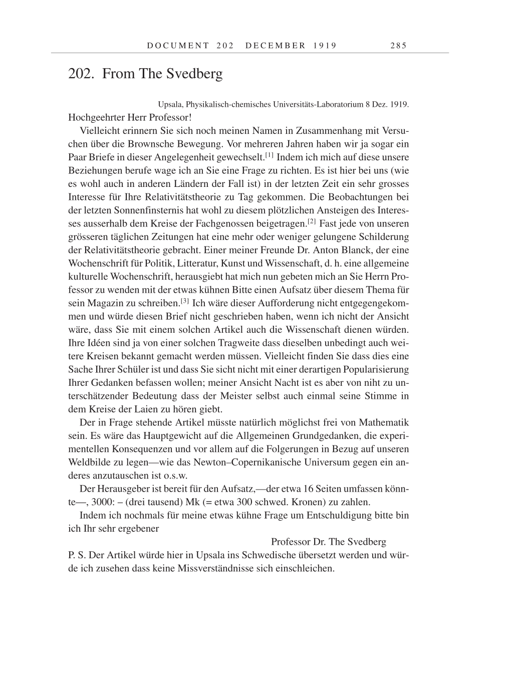 Volume 9: The Berlin Years: Correspondence January 1919-April 1920 page 285