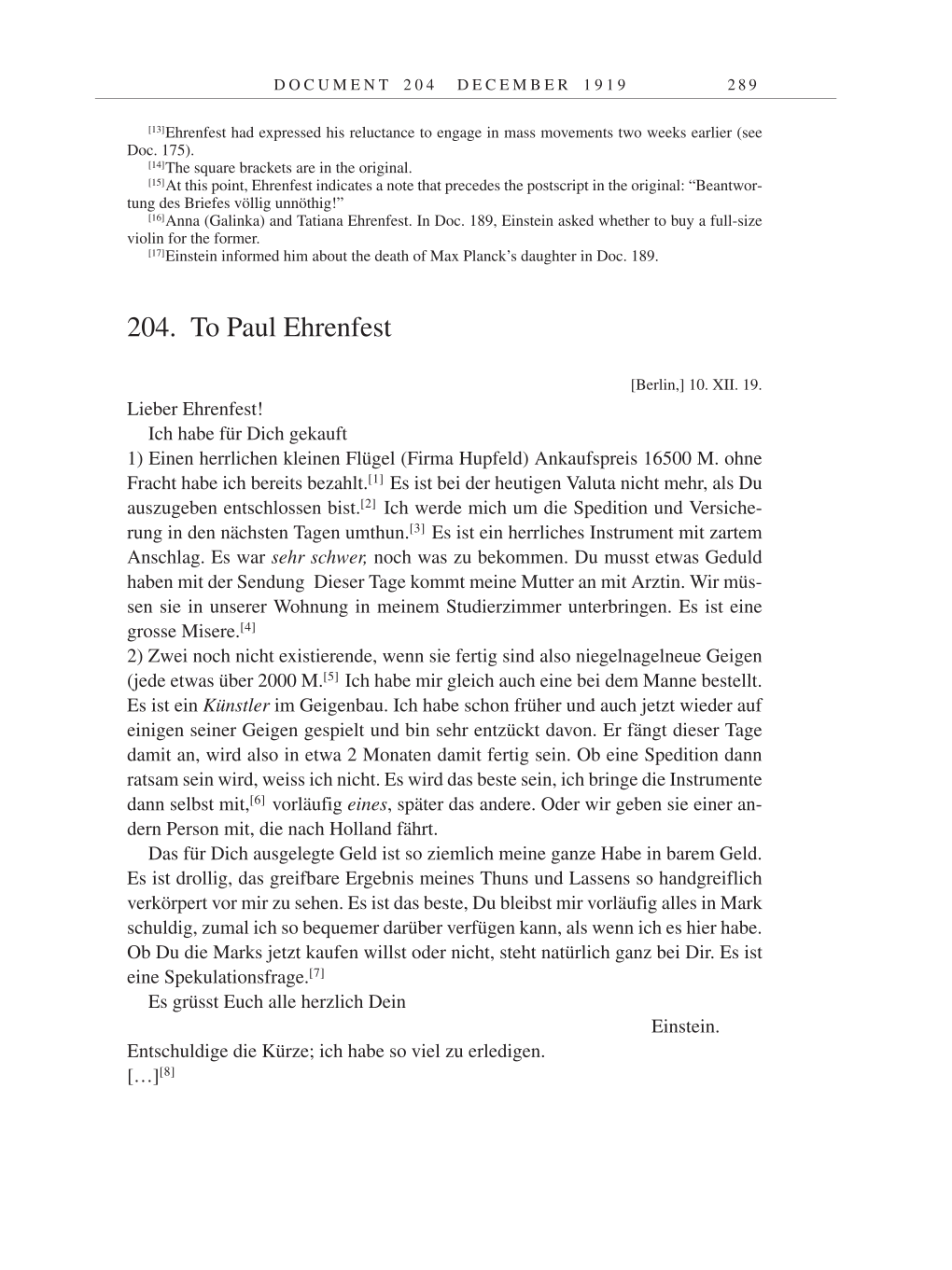 Volume 9: The Berlin Years: Correspondence January 1919-April 1920 page 289
