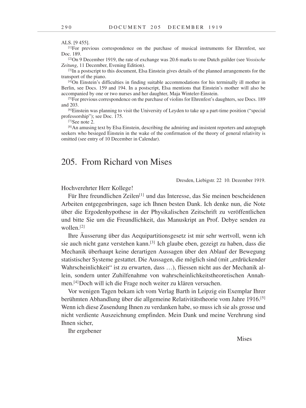 Volume 9: The Berlin Years: Correspondence January 1919-April 1920 page 290