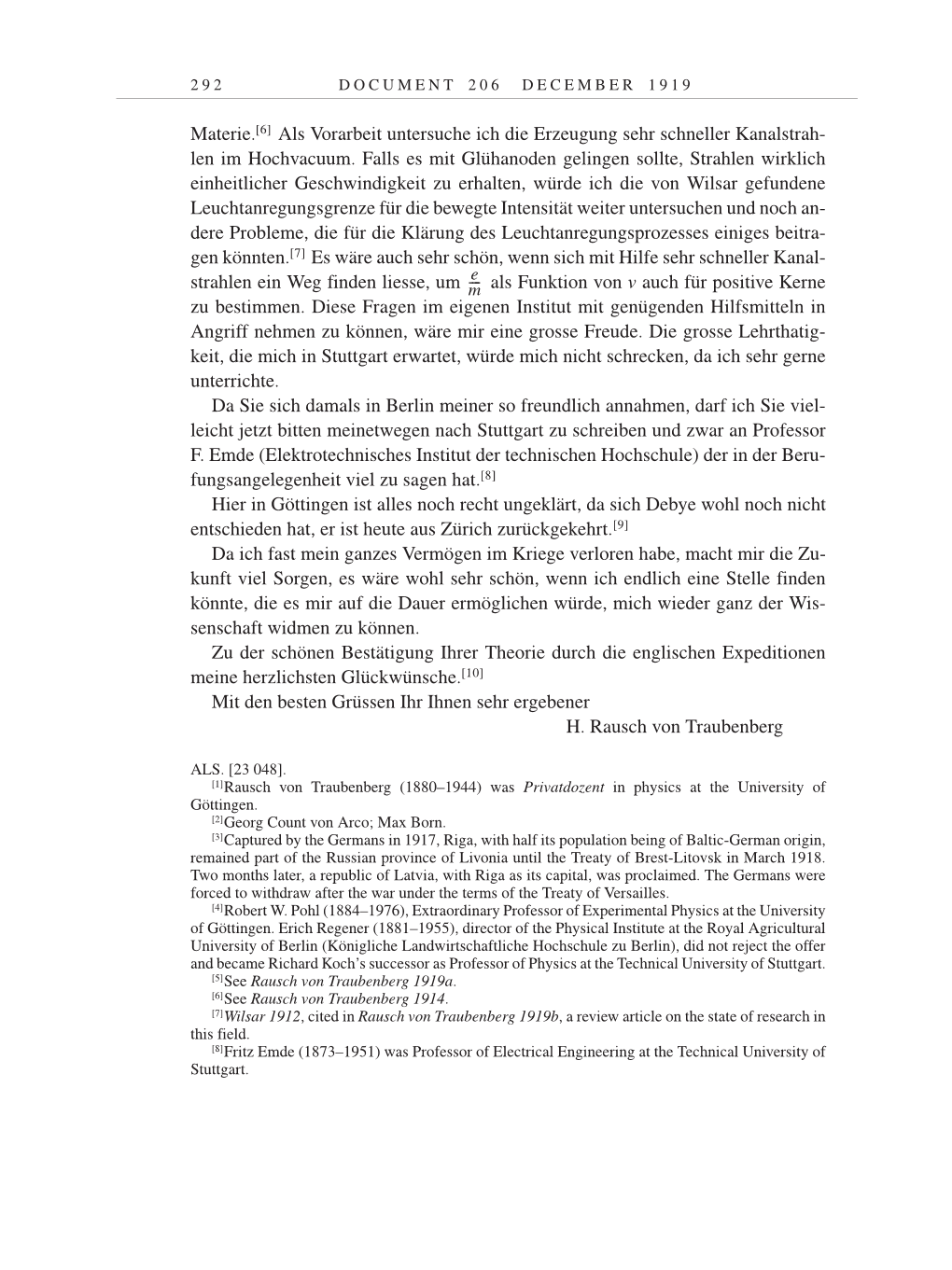 Volume 9: The Berlin Years: Correspondence January 1919-April 1920 page 292
