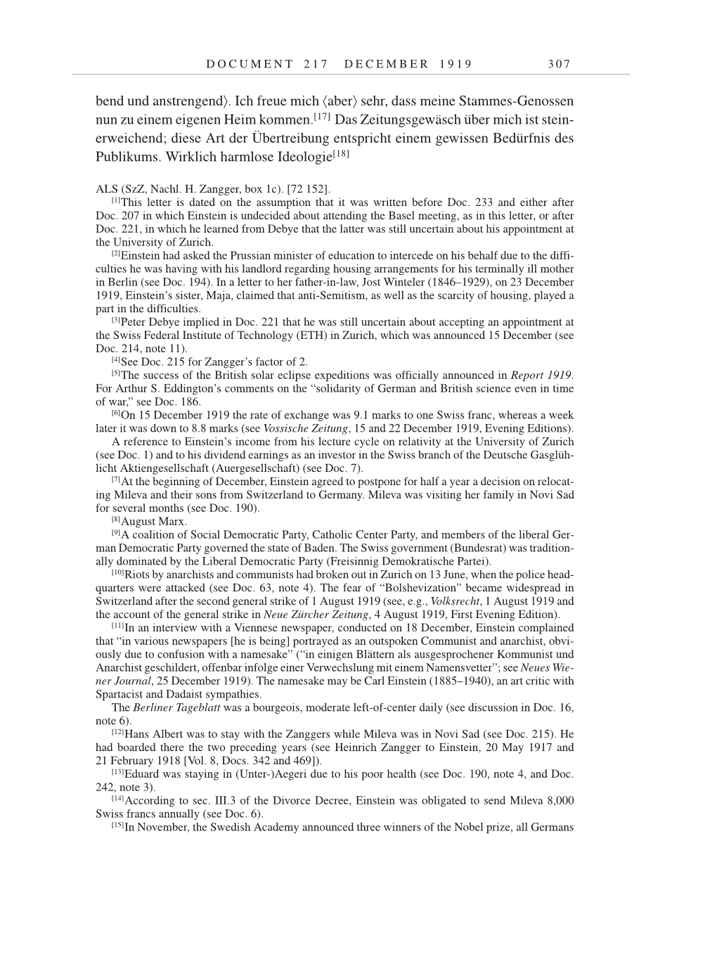 Volume 9: The Berlin Years: Correspondence January 1919-April 1920 page 307