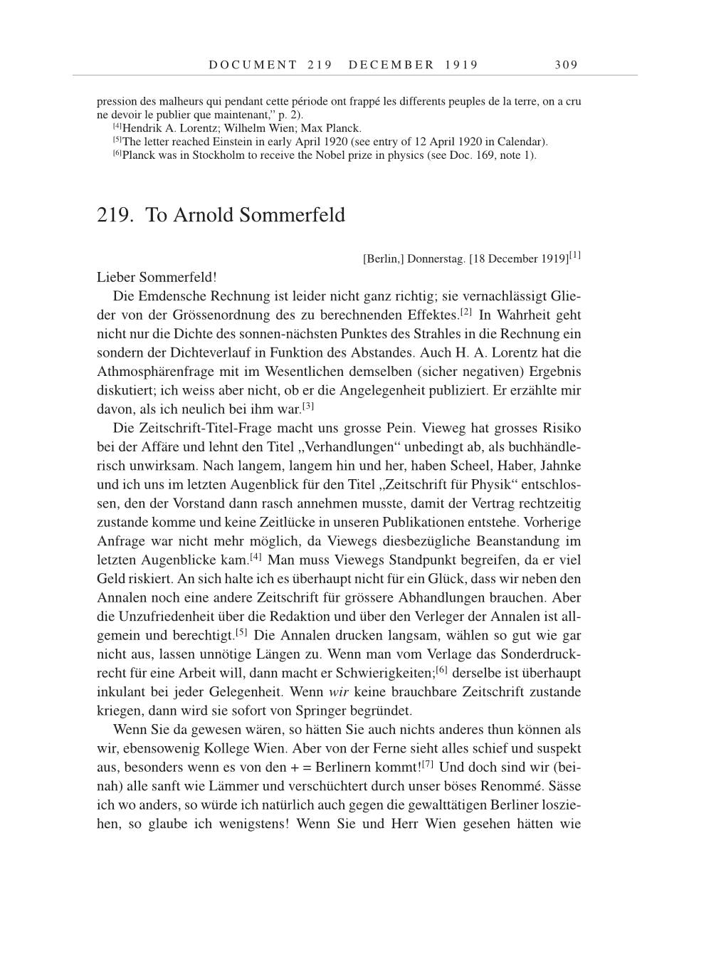 Volume 9: The Berlin Years: Correspondence January 1919-April 1920 page 309