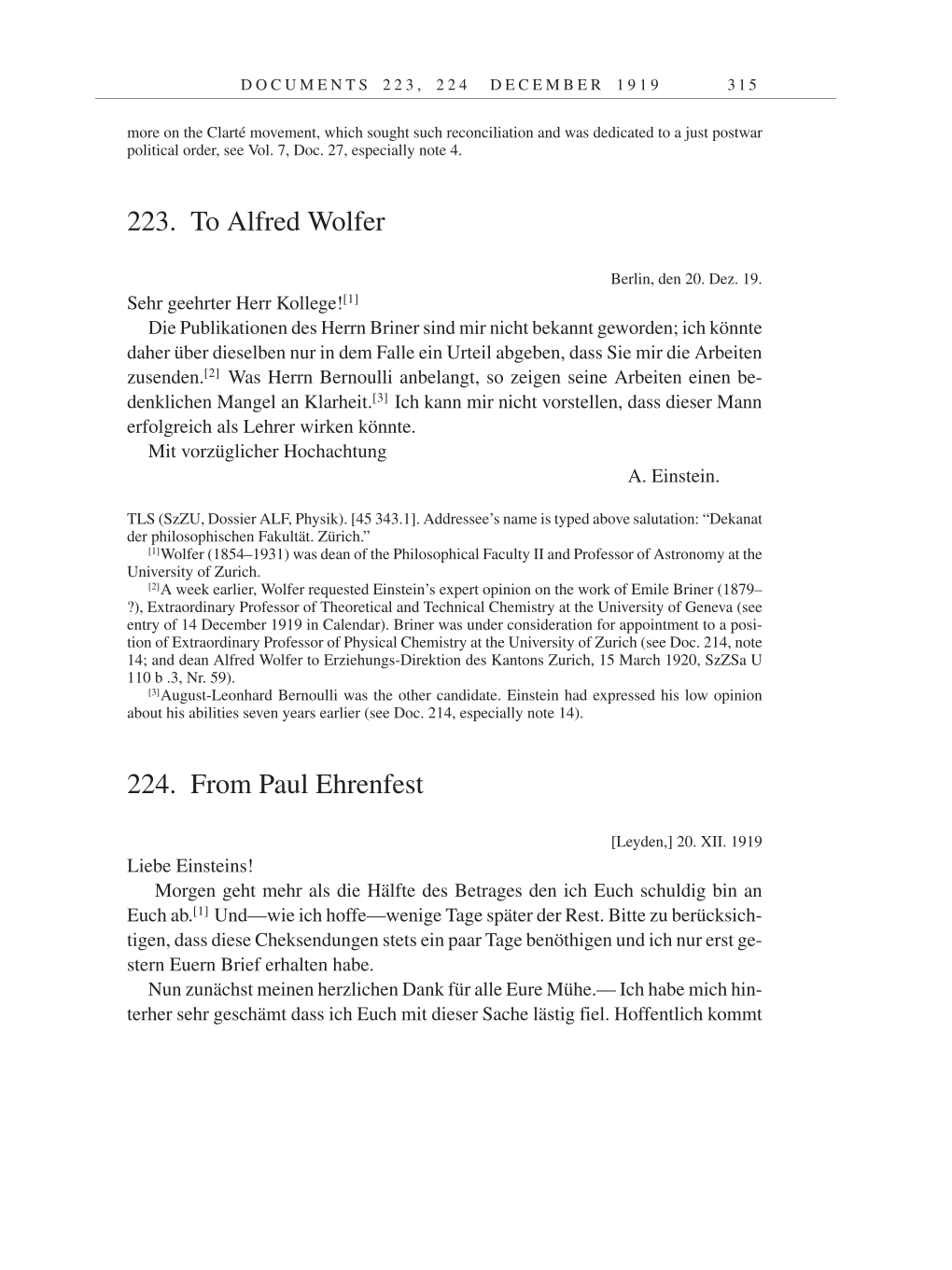 Volume 9: The Berlin Years: Correspondence January 1919-April 1920 page 315