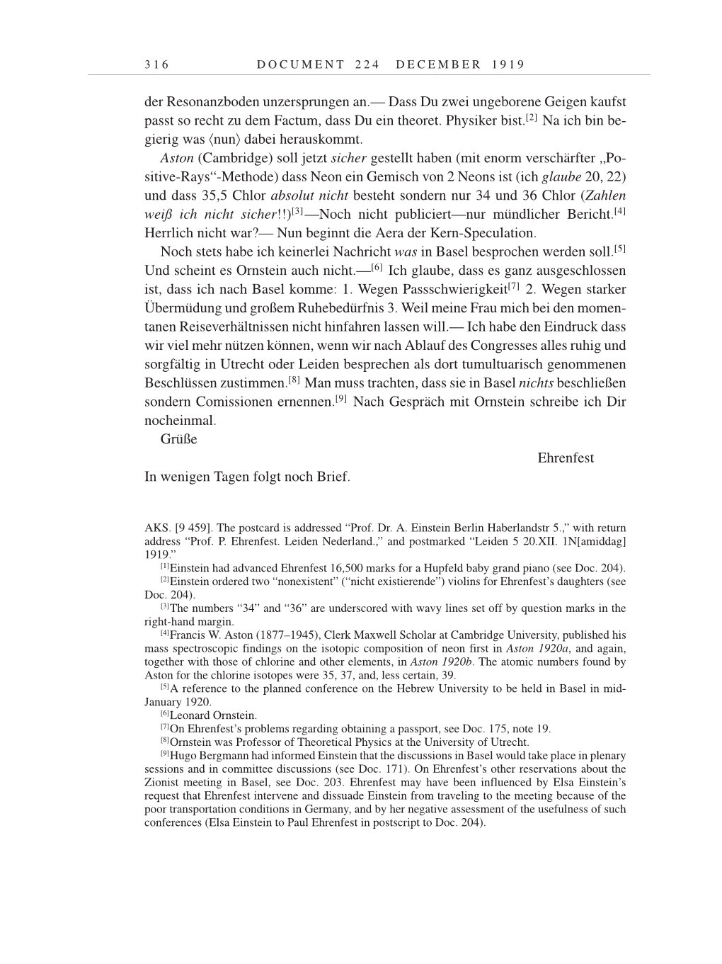 Volume 9: The Berlin Years: Correspondence January 1919-April 1920 page 316