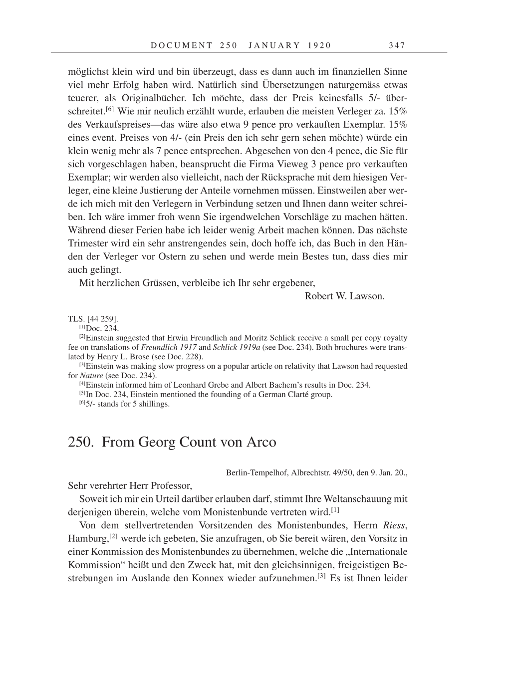 Volume 9: The Berlin Years: Correspondence January 1919-April 1920 page 347