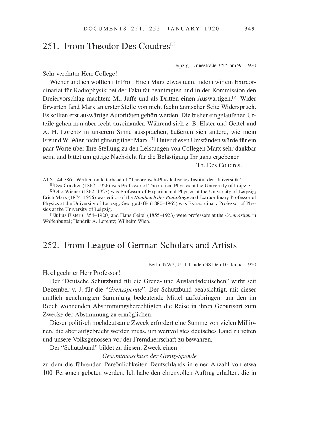 Volume 9: The Berlin Years: Correspondence January 1919-April 1920 page 349