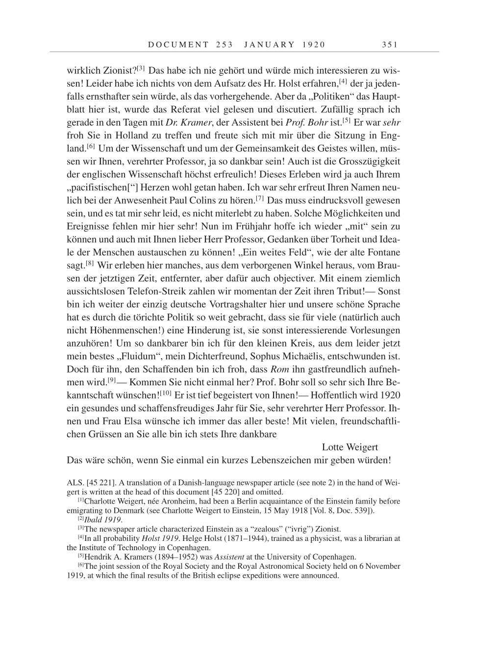 Volume 9: The Berlin Years: Correspondence January 1919-April 1920 page 351