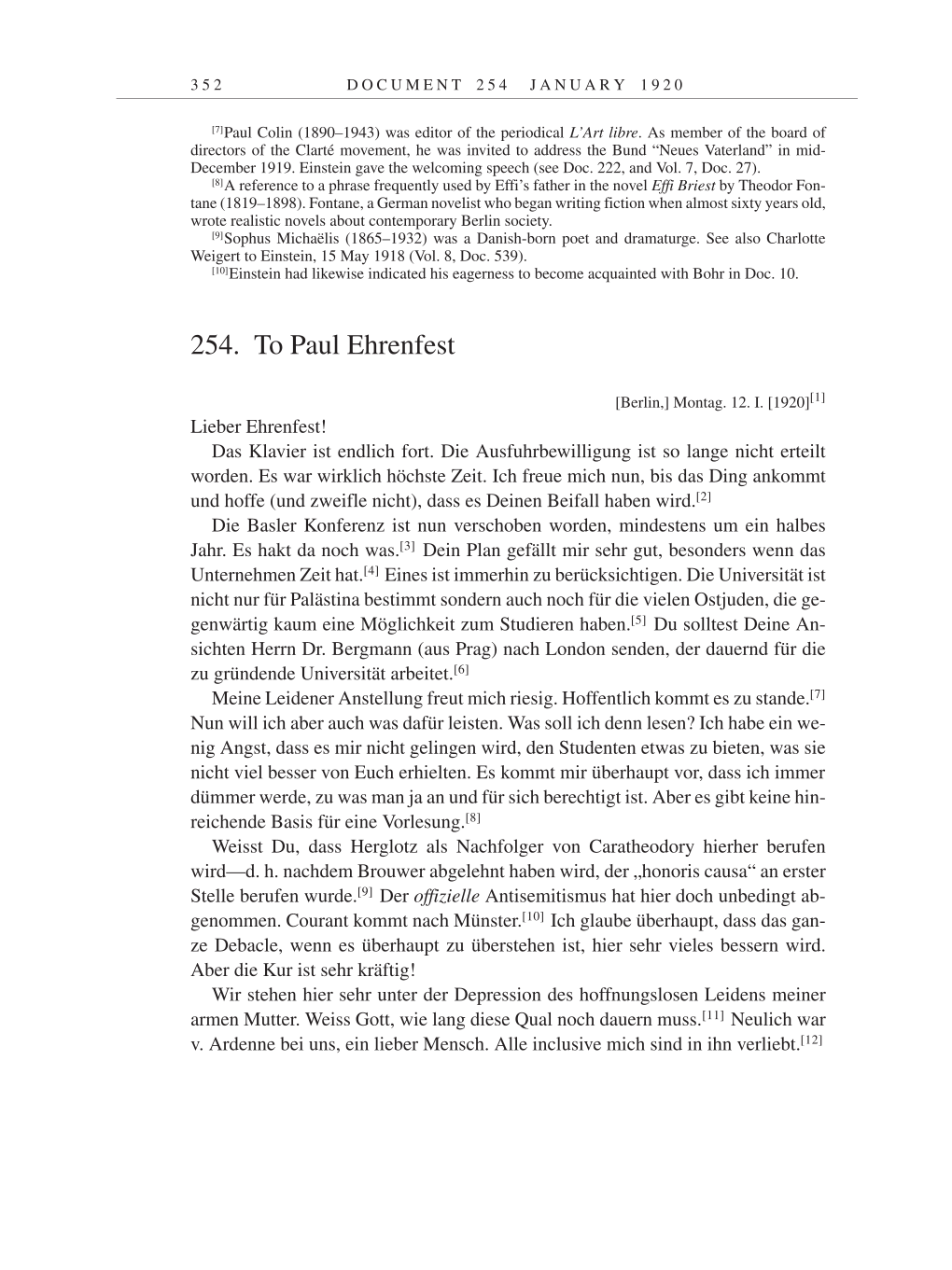 Volume 9: The Berlin Years: Correspondence January 1919-April 1920 page 352