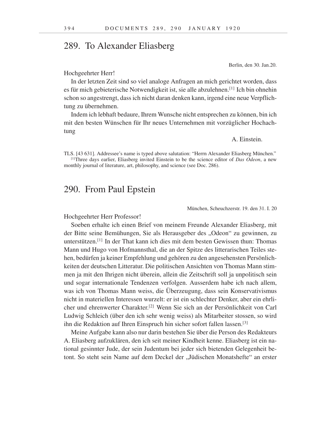 Volume 9: The Berlin Years: Correspondence January 1919-April 1920 page 394