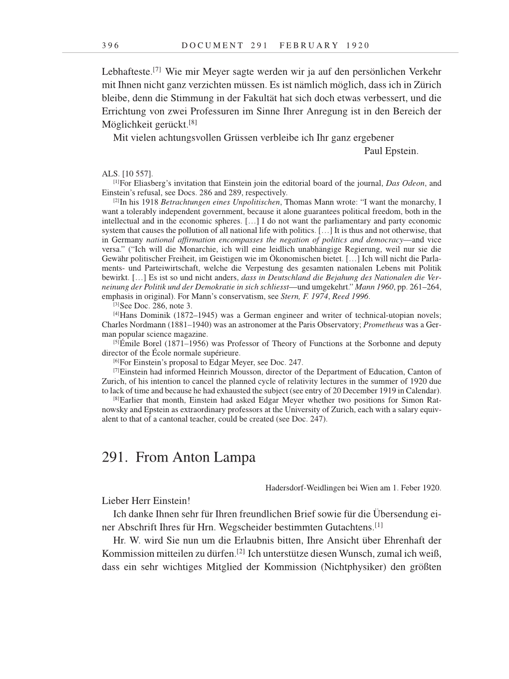 Volume 9: The Berlin Years: Correspondence January 1919-April 1920 page 396