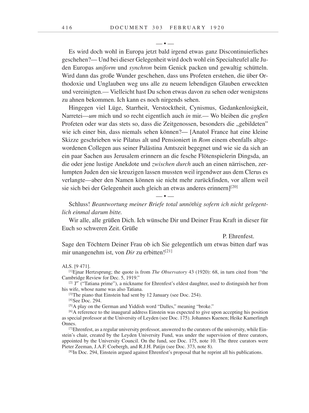 Volume 9: The Berlin Years: Correspondence January 1919-April 1920 page 416