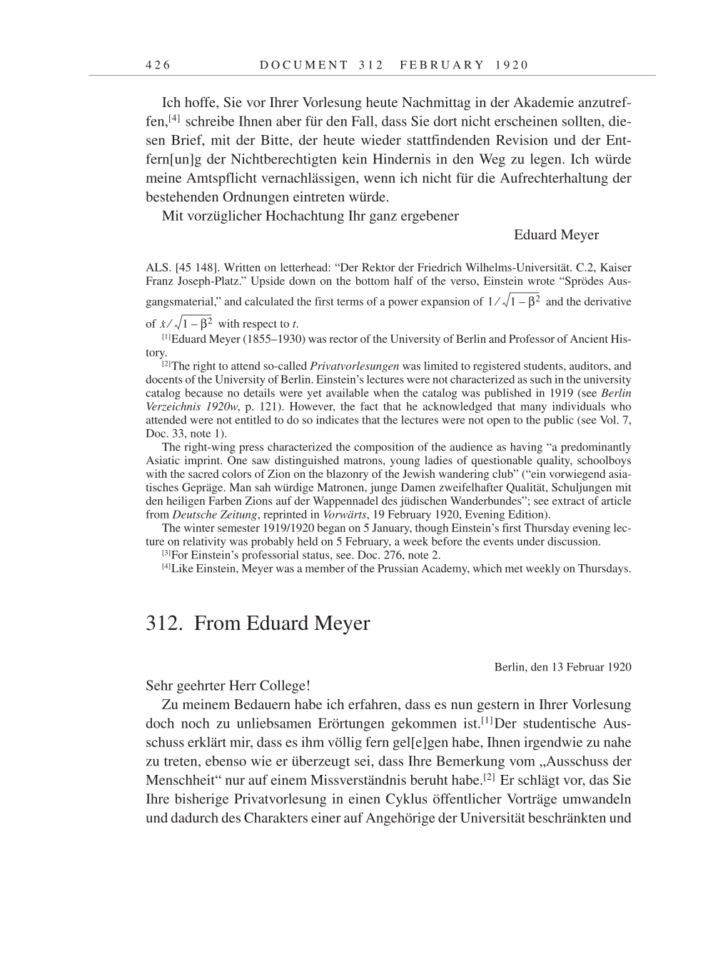 Volume 9: The Berlin Years: Correspondence January 1919-April 1920 page 426