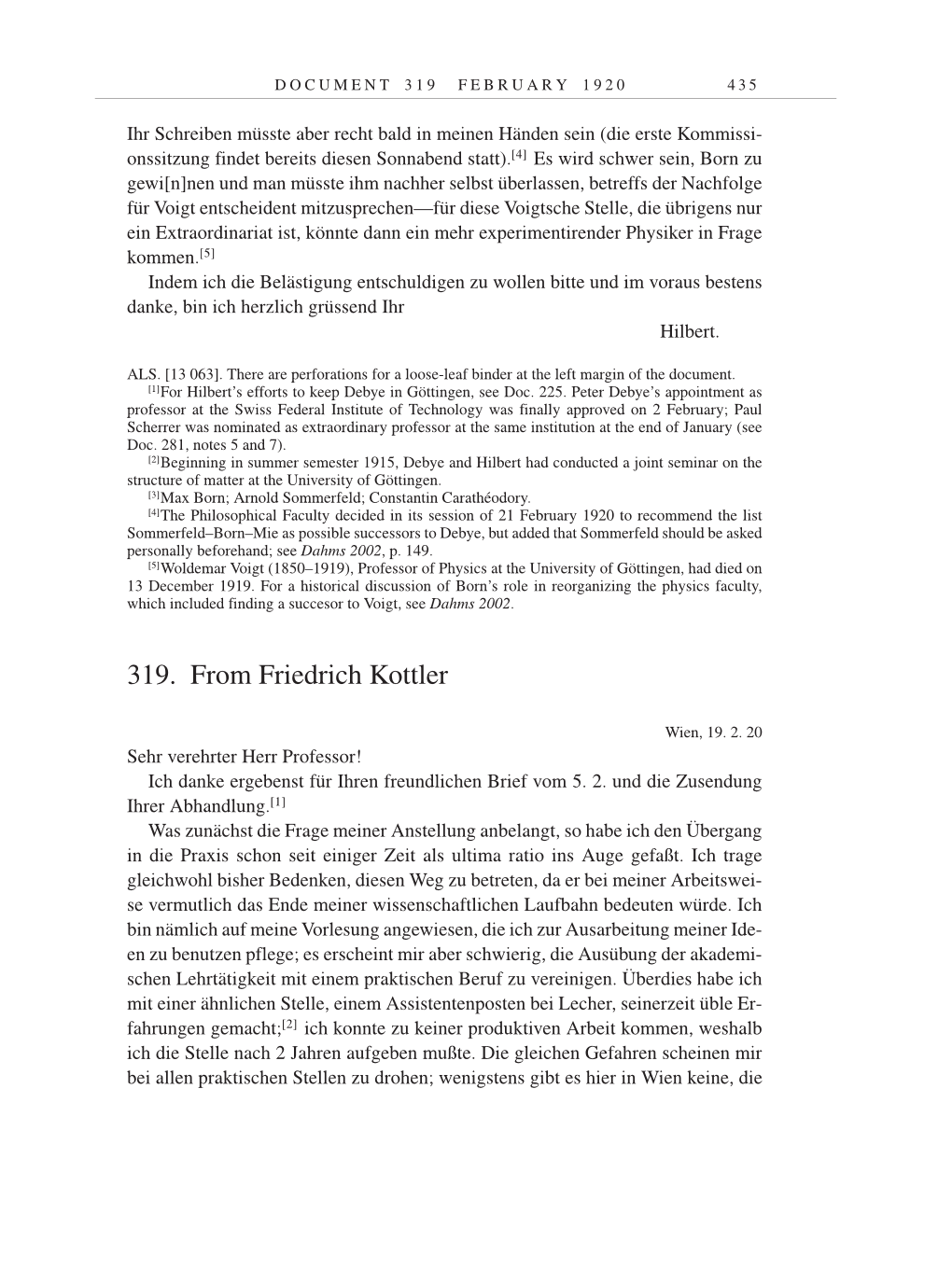 Volume 9: The Berlin Years: Correspondence January 1919-April 1920 page 435