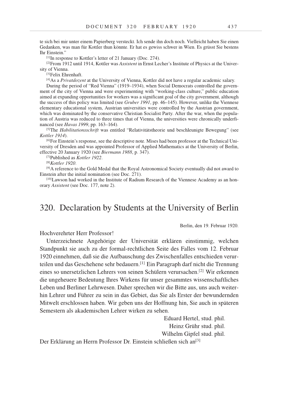Volume 9: The Berlin Years: Correspondence January 1919-April 1920 page 437