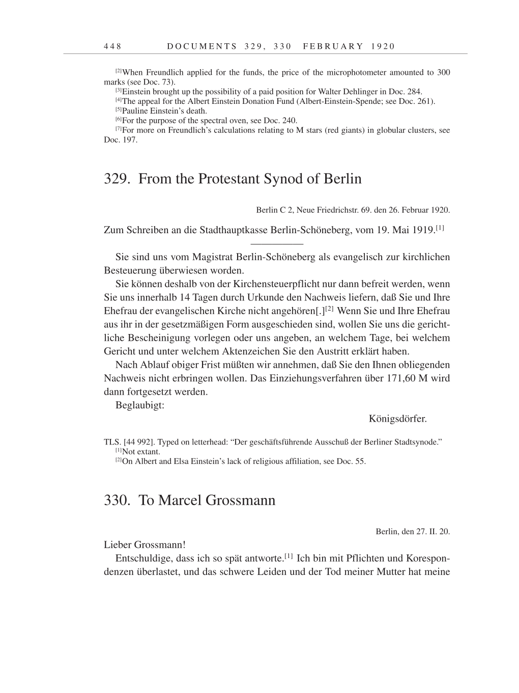 Volume 9: The Berlin Years: Correspondence January 1919-April 1920 page 448