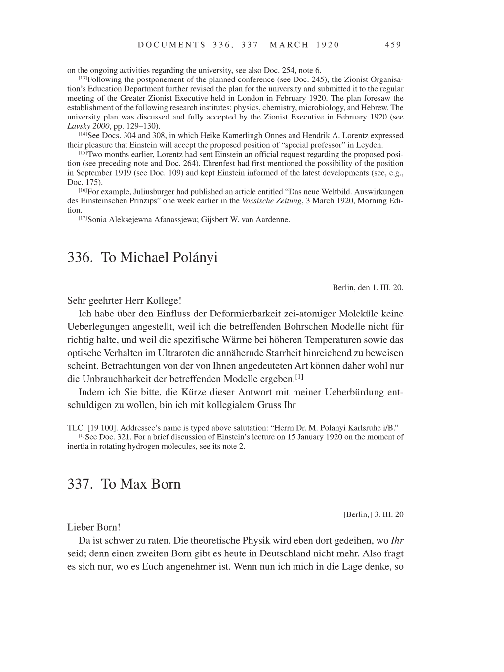 Volume 9: The Berlin Years: Correspondence January 1919-April 1920 page 459