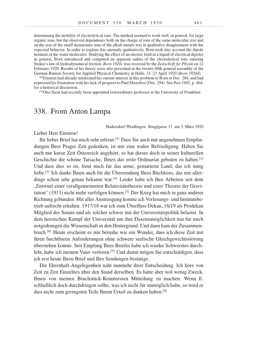 Volume 9: The Berlin Years: Correspondence January 1919-April 1920 page 461