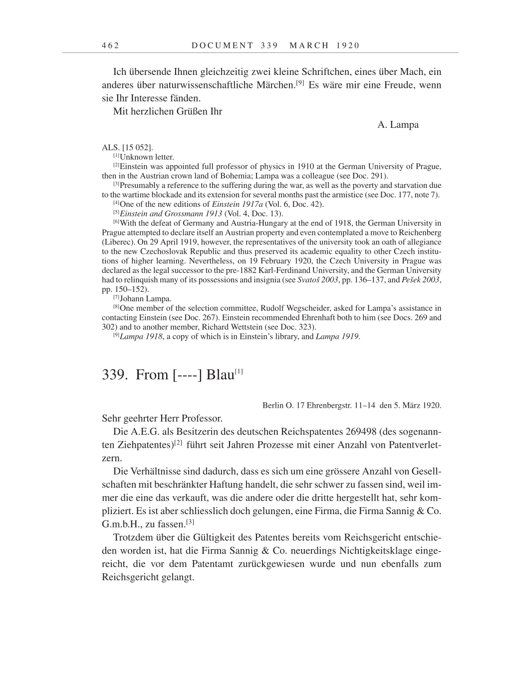 Volume 9: The Berlin Years: Correspondence January 1919-April 1920 page 462