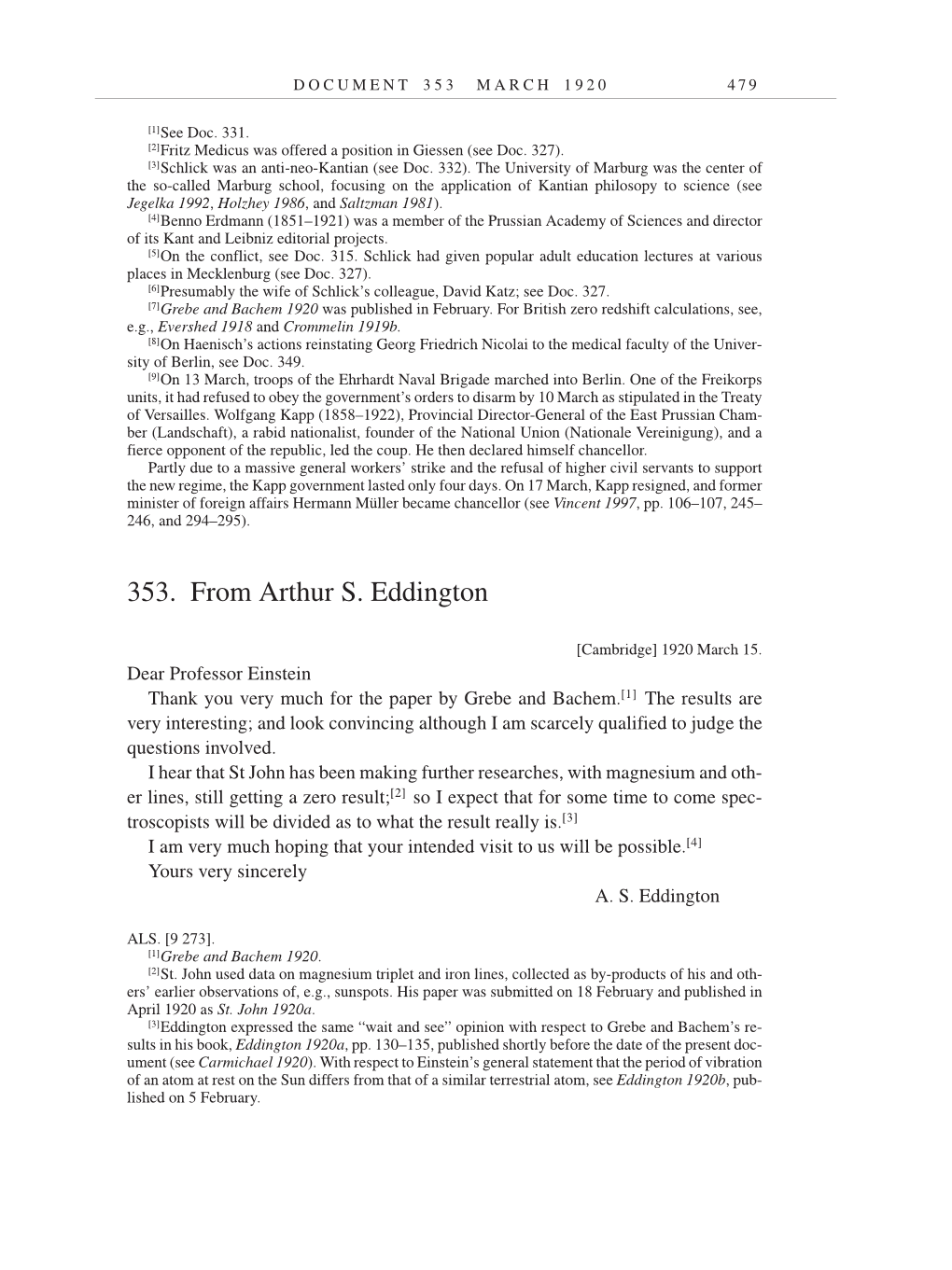 Volume 9: The Berlin Years: Correspondence January 1919-April 1920 page 479