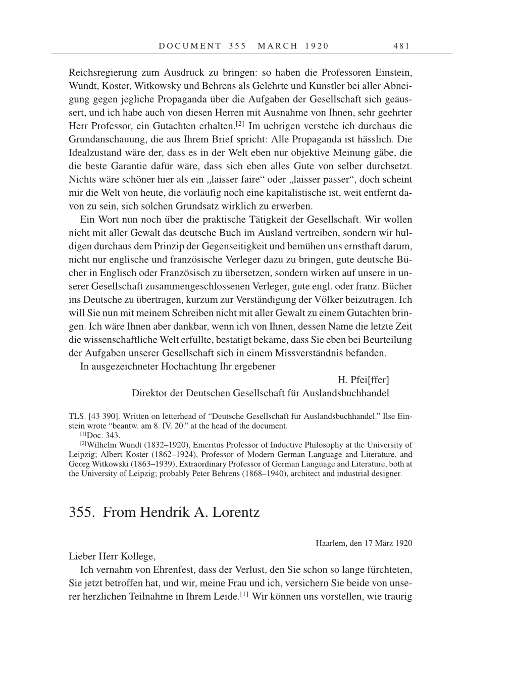 Volume 9: The Berlin Years: Correspondence January 1919-April 1920 page 481