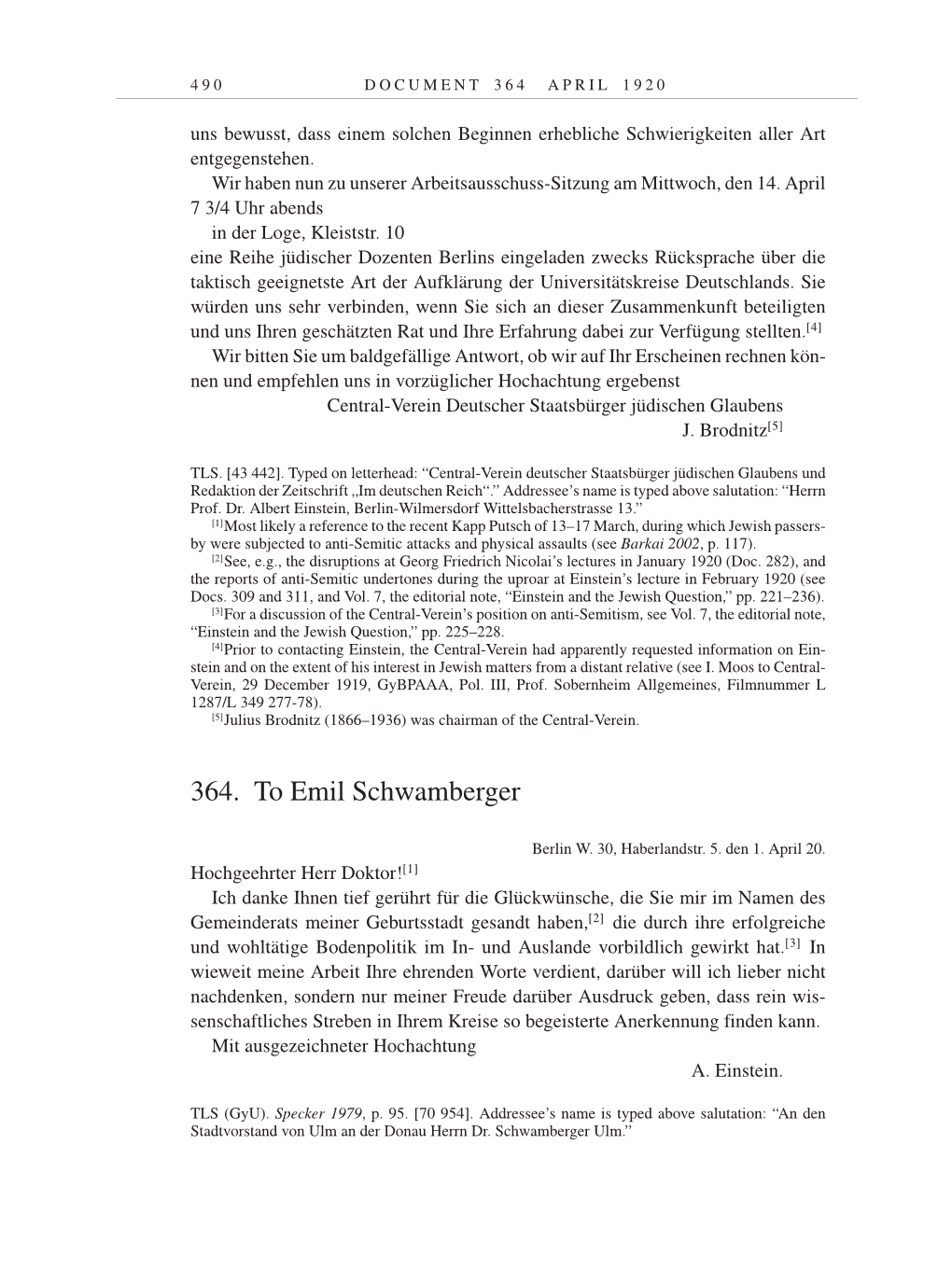 Volume 9: The Berlin Years: Correspondence January 1919-April 1920 page 490