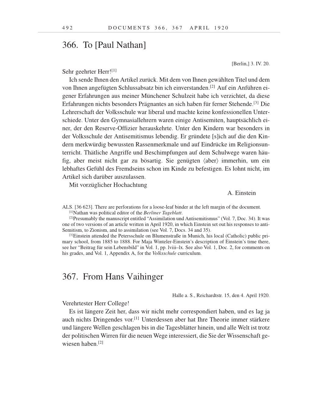 Volume 9: The Berlin Years: Correspondence January 1919-April 1920 page 492
