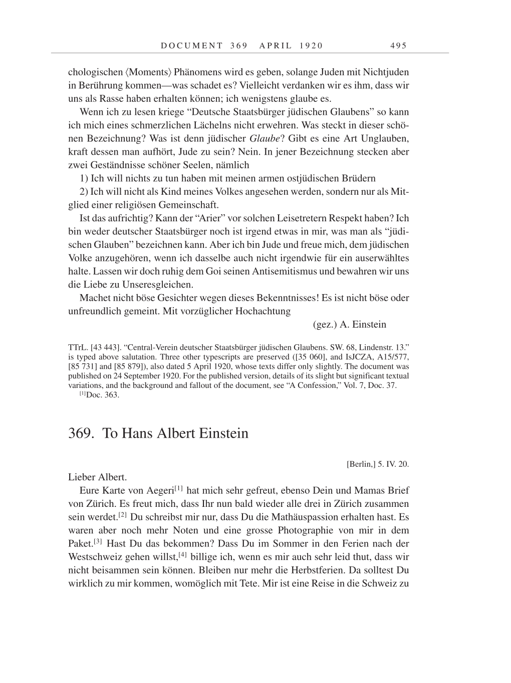 Volume 9: The Berlin Years: Correspondence January 1919-April 1920 page 495