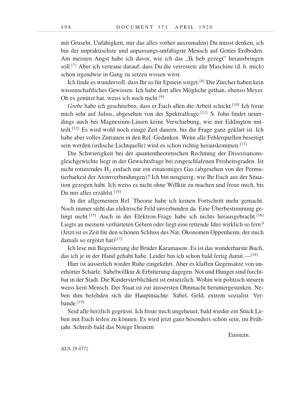 Volume 9: The Berlin Years: Correspondence January 1919-April 1920 page 498