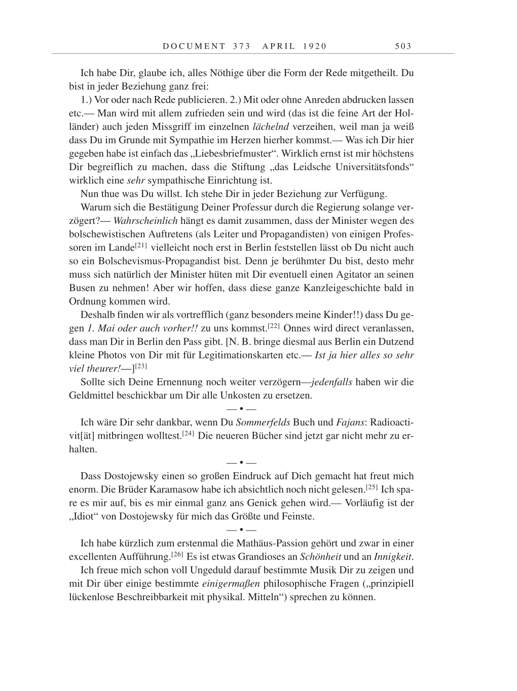 Volume 9: The Berlin Years: Correspondence January 1919-April 1920 page 503