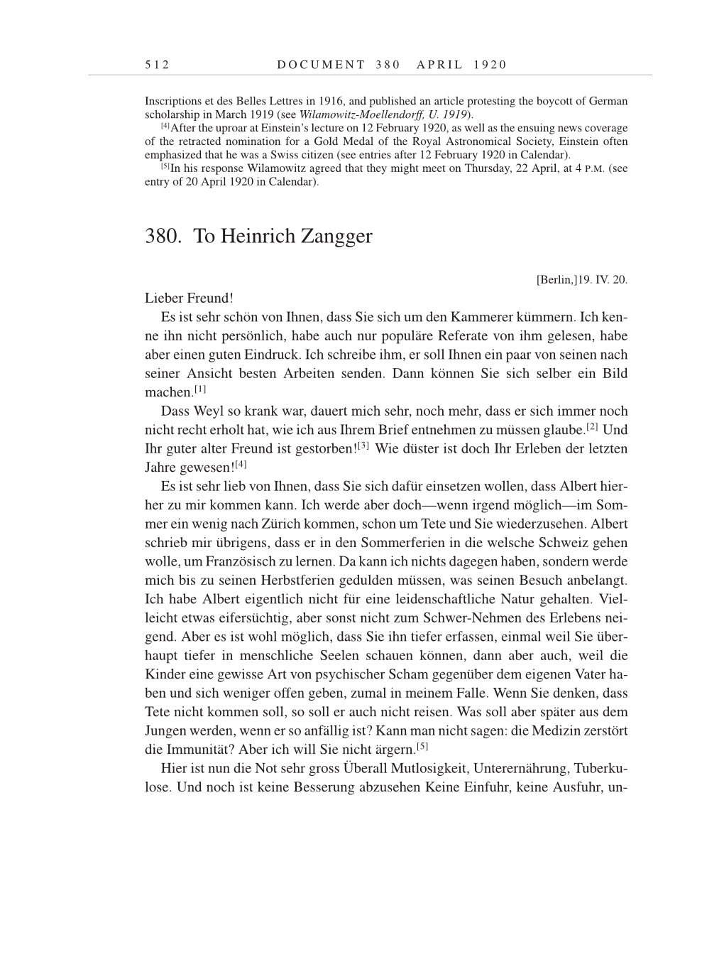 Volume 9: The Berlin Years: Correspondence January 1919-April 1920 page 512