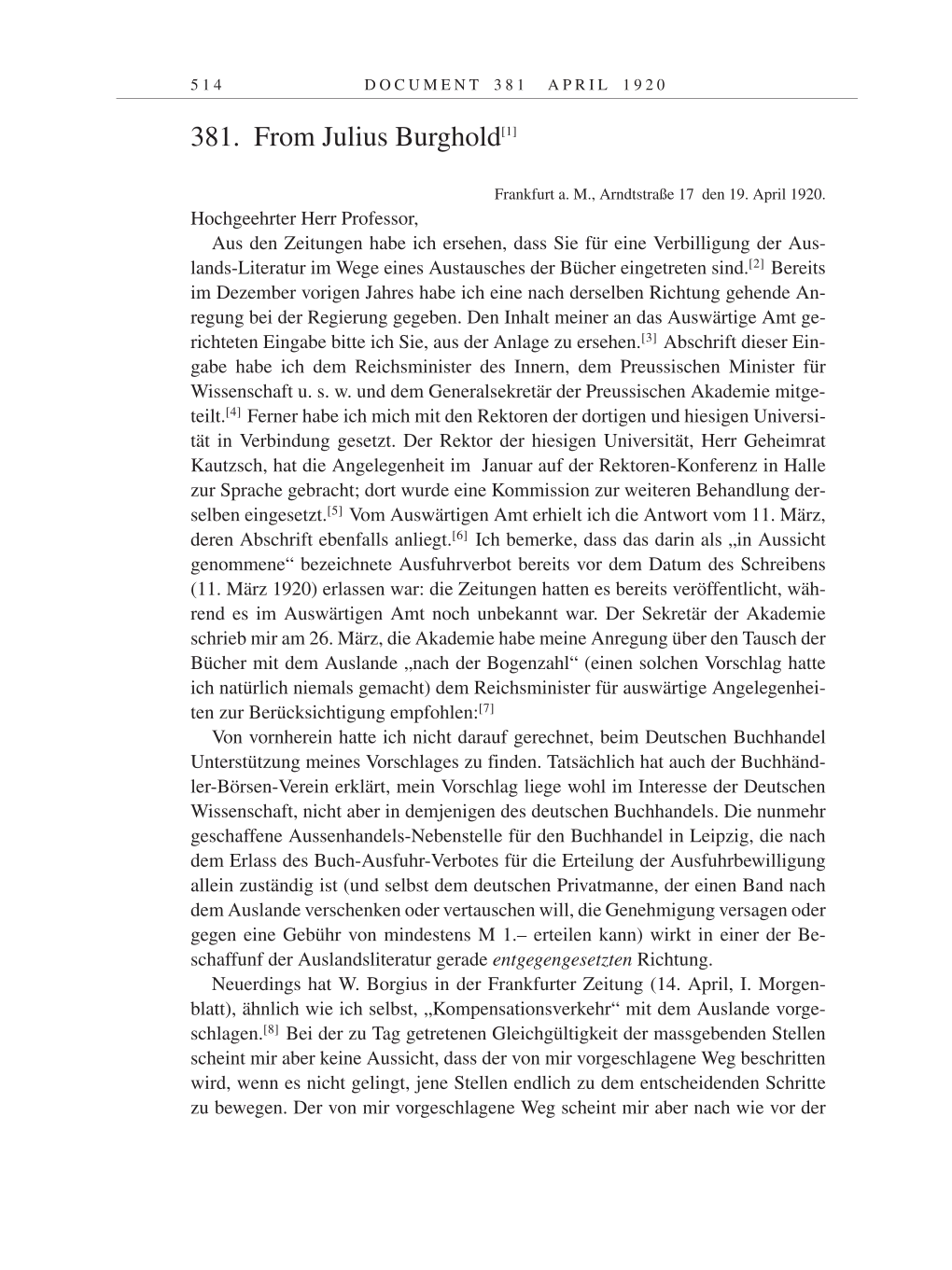 Volume 9: The Berlin Years: Correspondence January 1919-April 1920 page 514