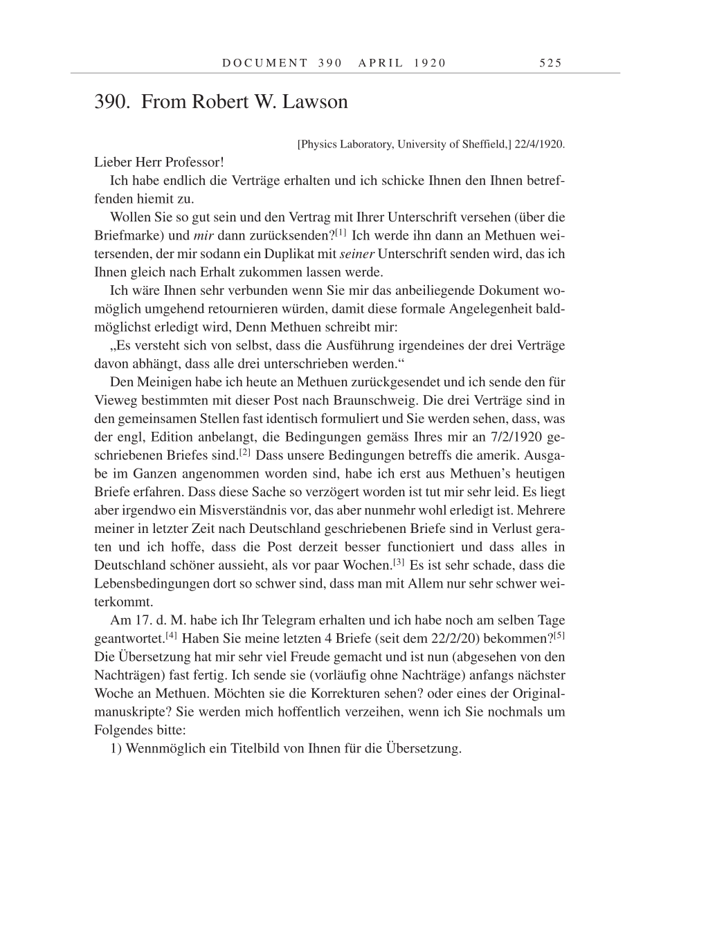 Volume 9: The Berlin Years: Correspondence January 1919-April 1920 page 525