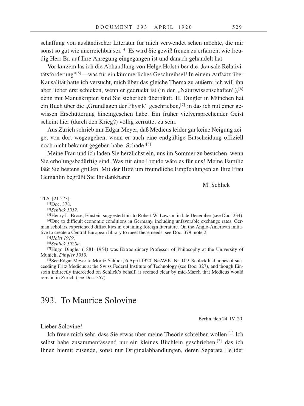 Volume 9: The Berlin Years: Correspondence January 1919-April 1920 page 529