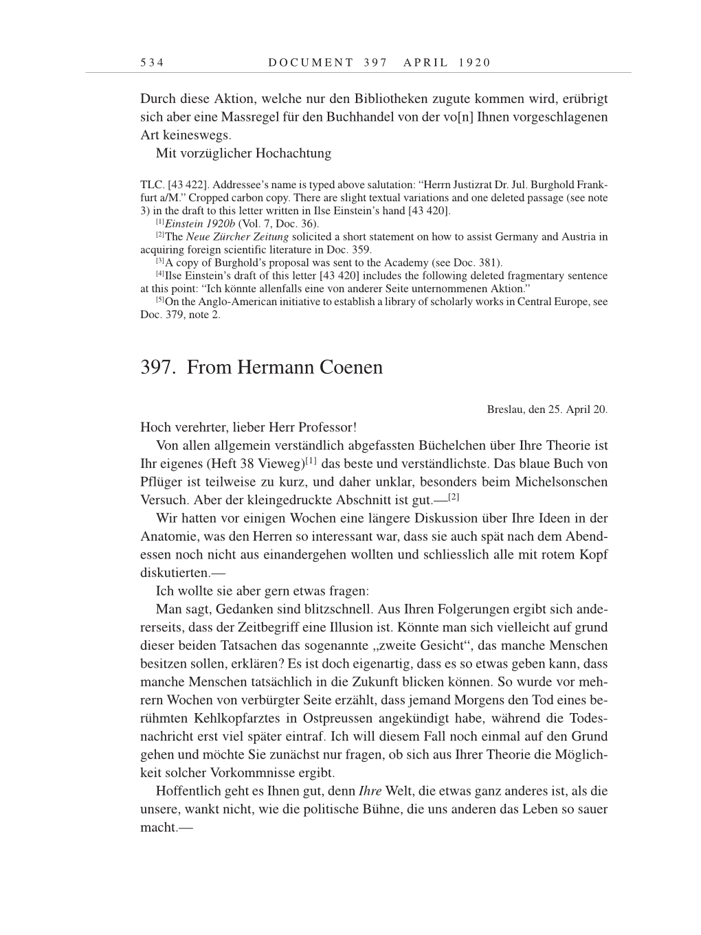 Volume 9: The Berlin Years: Correspondence January 1919-April 1920 page 534