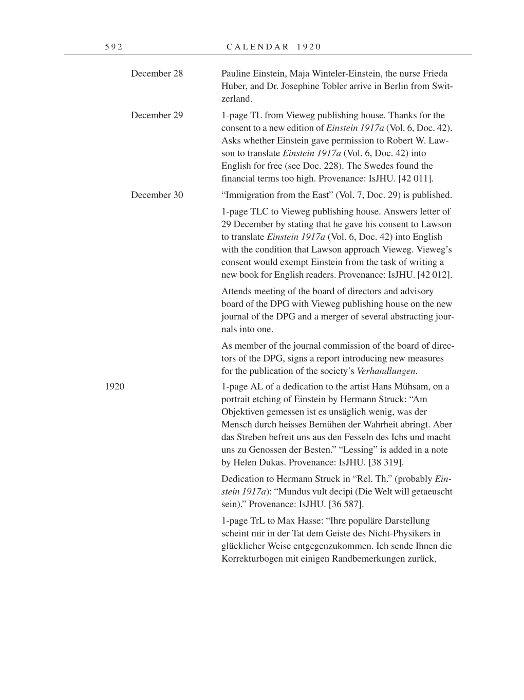 Volume 9: The Berlin Years: Correspondence January 1919-April 1920 page 592