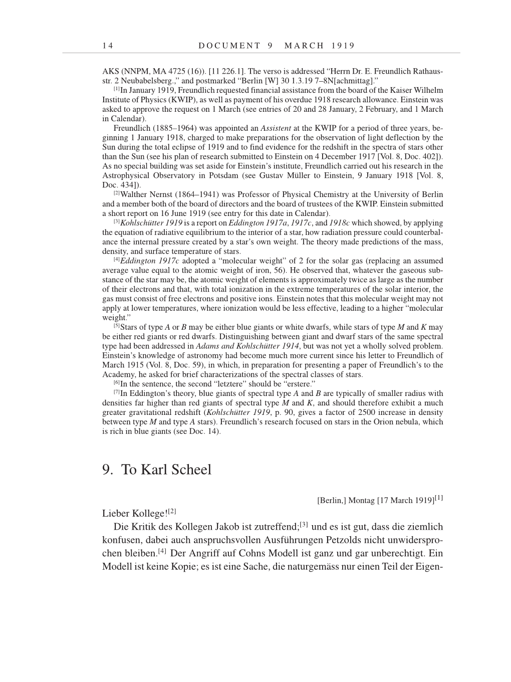 Volume 9: The Berlin Years: Correspondence January 1919-April 1920 page 14