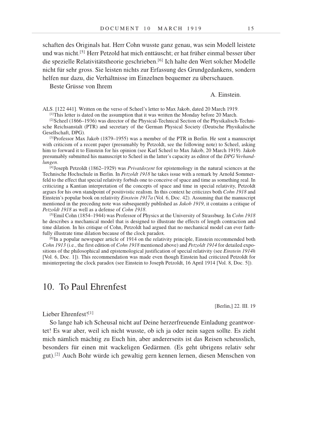 Volume 9: The Berlin Years: Correspondence January 1919-April 1920 page 15