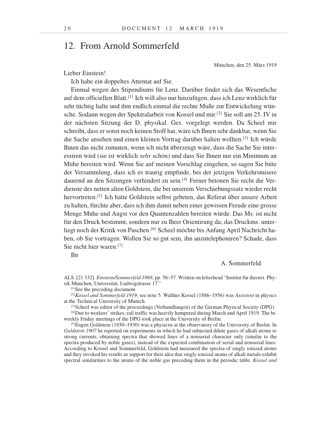 Volume 9: The Berlin Years: Correspondence January 1919-April 1920 page 20