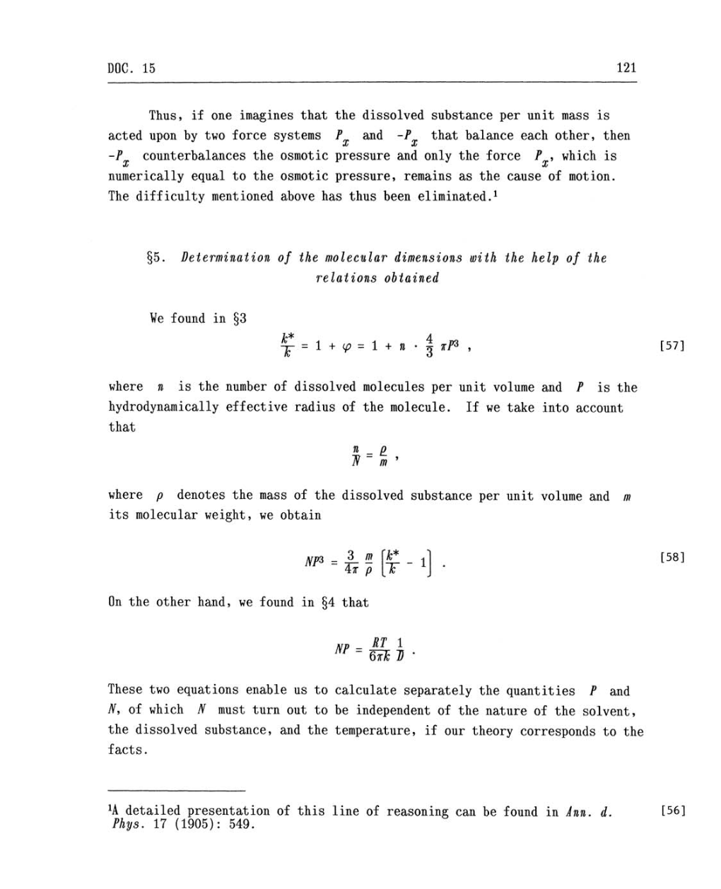 Volume 2: The Swiss Years: Writings, 1900-1909 (English translation supplement) page 121