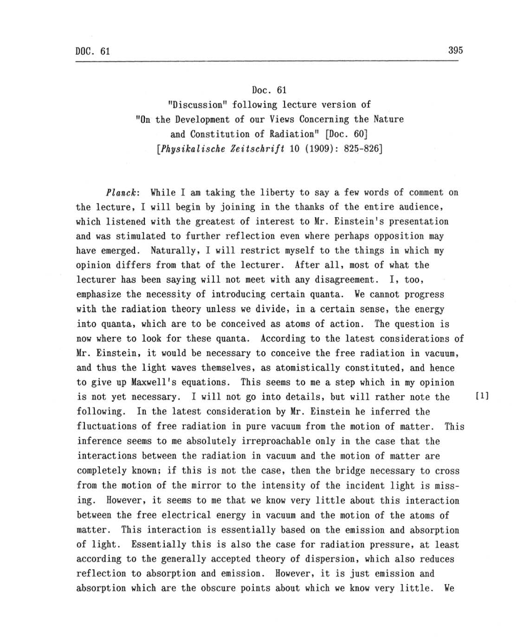 Volume 2: The Swiss Years: Writings, 1900-1909 (English translation supplement) page 395