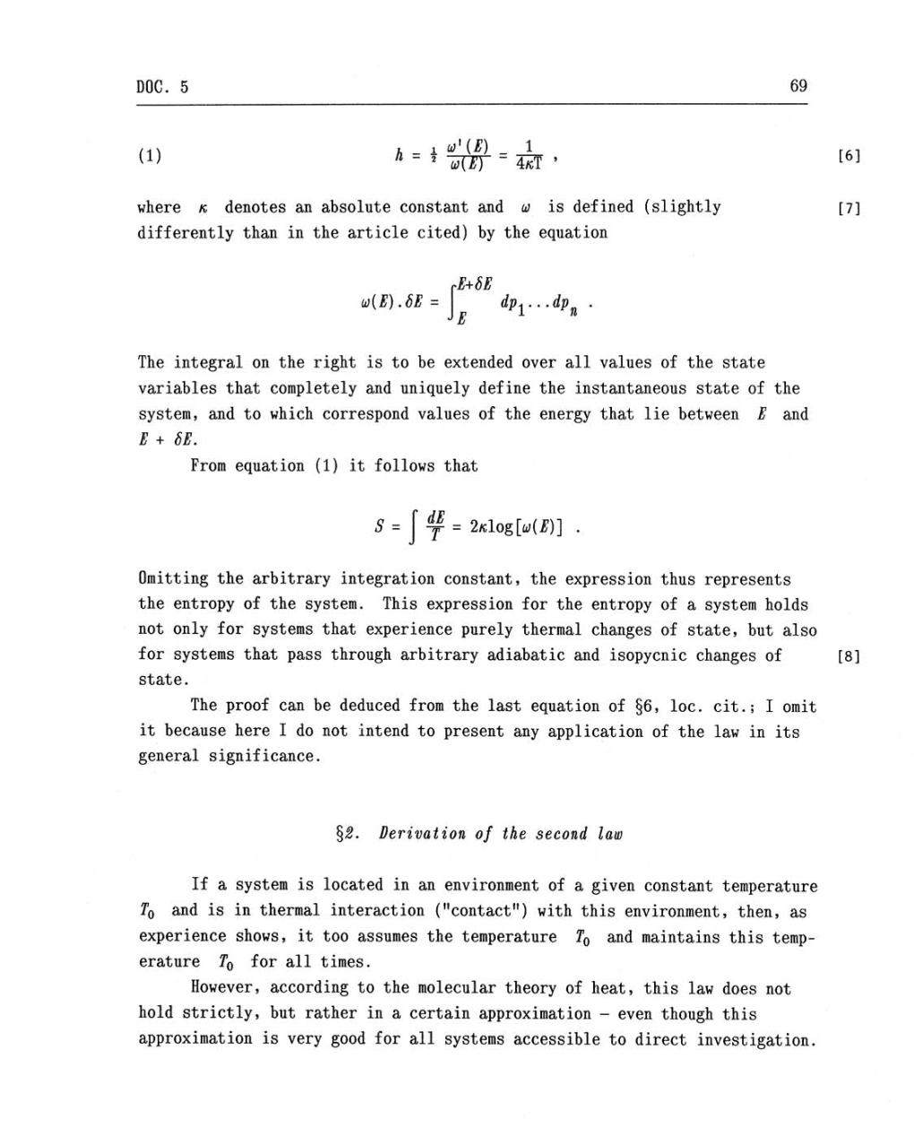 Volume 2: The Swiss Years: Writings, 1900-1909 (English translation supplement) page 69