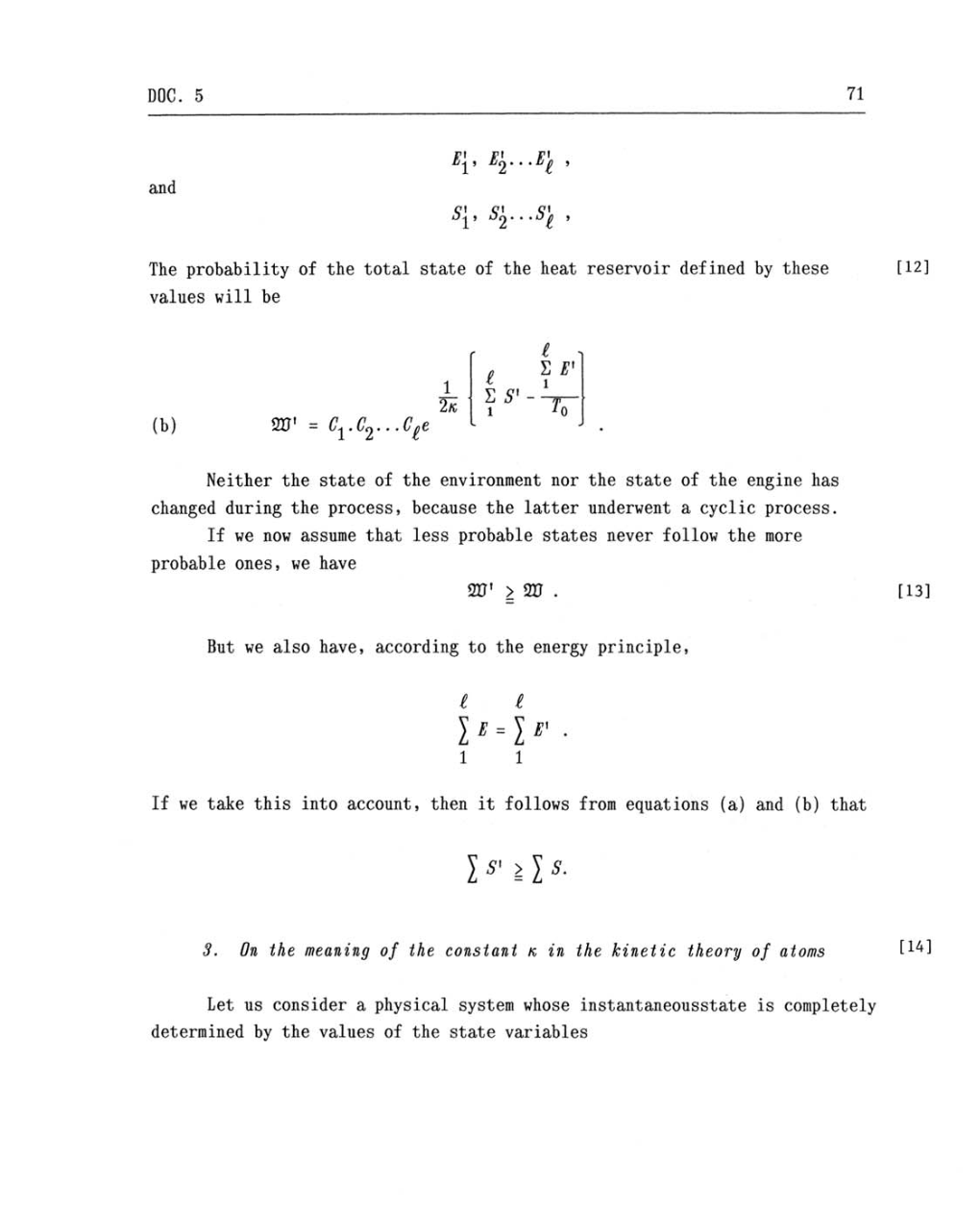 Volume 2: The Swiss Years: Writings, 1900-1909 (English translation supplement) page 71