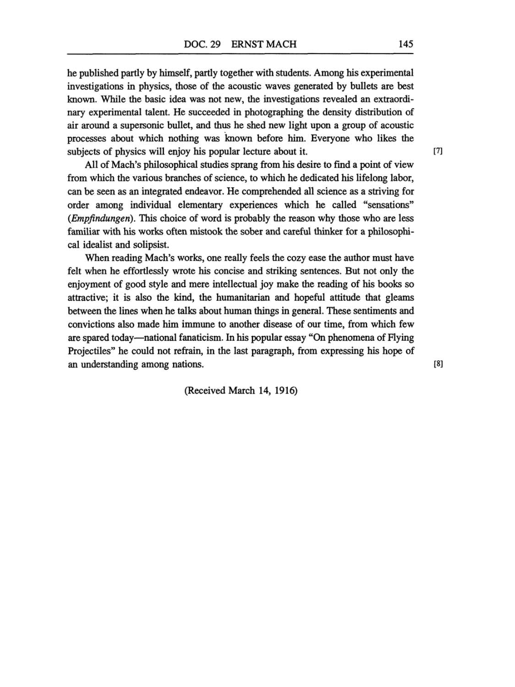 Volume 6: The Berlin Years: Writings, 1914-1917 (English translation supplement) page 145