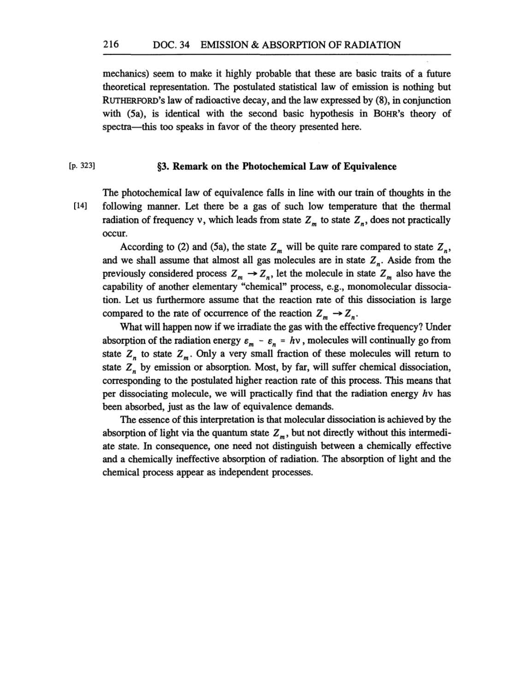Volume 6: The Berlin Years: Writings, 1914-1917 (English translation supplement) page 216