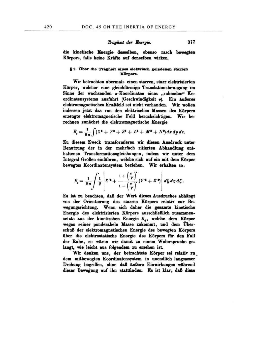 Volume 2: The Swiss Years: Writings, 1900-1909 page 420