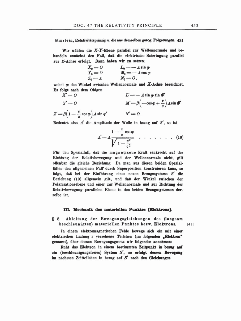 Volume 2: The Swiss Years: Writings, 1900-1909 page 453