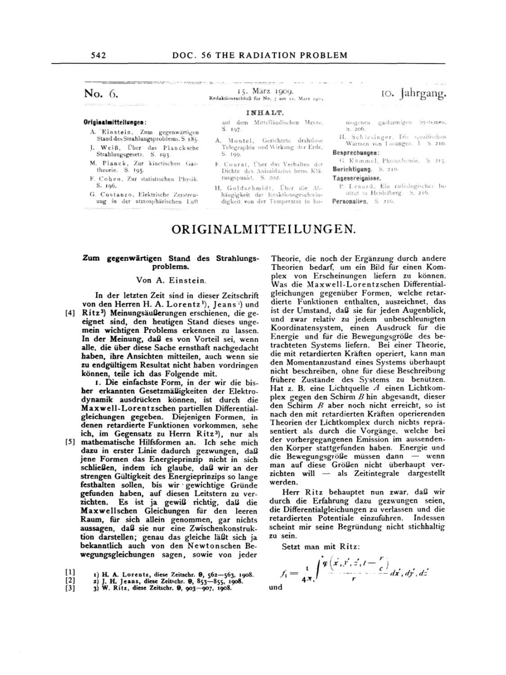 Volume 2: The Swiss Years: Writings, 1900-1909 page 542