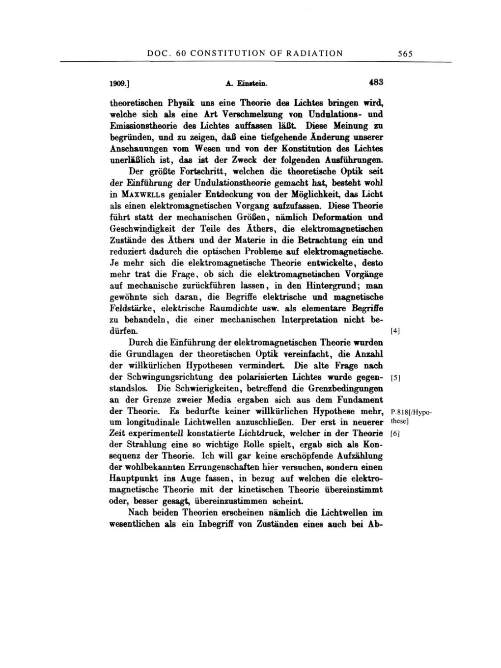 Volume 2: The Swiss Years: Writings, 1900-1909 page 565