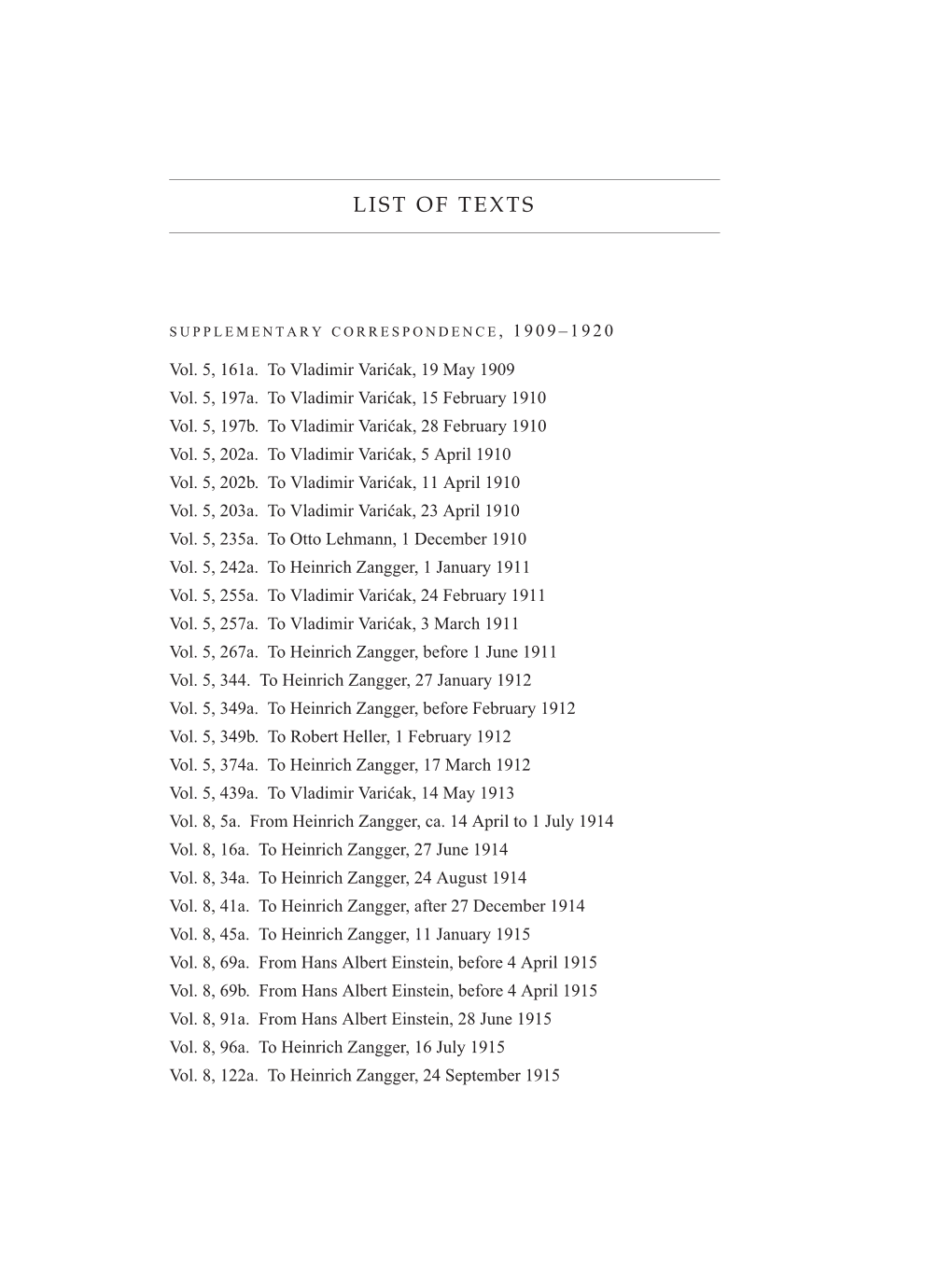 Volume 10: The Berlin Years: Correspondence May-December 1920 / Supplementary Correspondence 1909-1920 page xiii